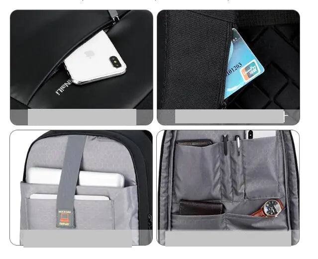 Mochila Multifuncional para Laptop con Función de Carga