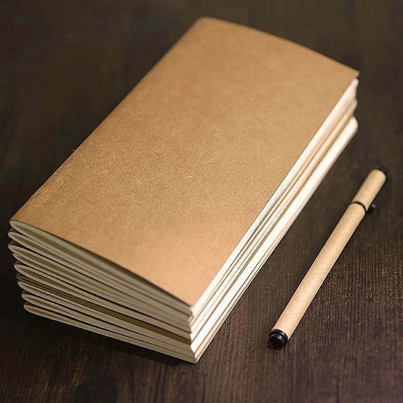 cuaderno de Viaje Estándar 21×11 cm con Hojas de Papel Kraft