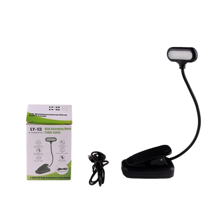 Lámpara de Escritorio LED con Clip y Recargable por USB