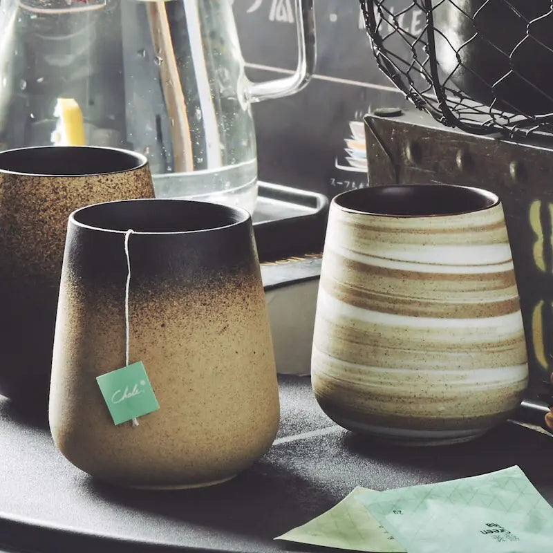 Taza de Café Cerámica Vintage Japonesa para Uso en Oficina