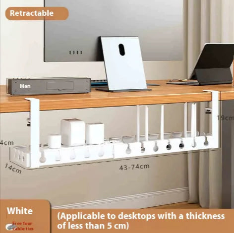 Caja Organizadora de Cables para Debajo del Escritorio