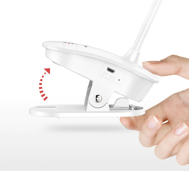 Lámpara de Escritorio con Clip y Recargable