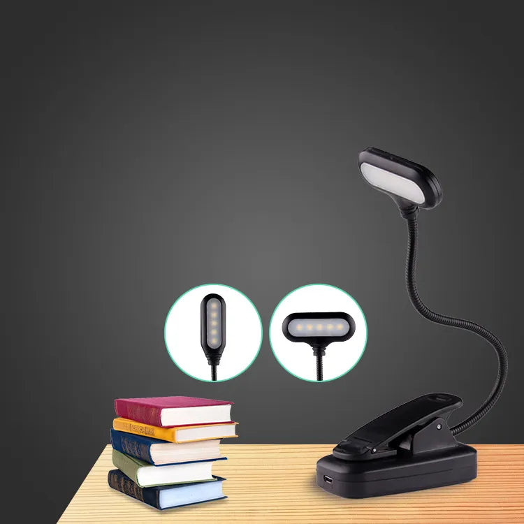 Lámpara de Escritorio LED con Clip y Recargable por USB
