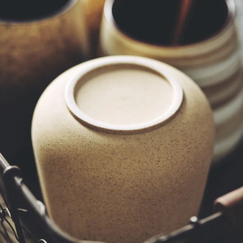 Taza de Café Cerámica Vintage Japonesa para Uso en Oficina