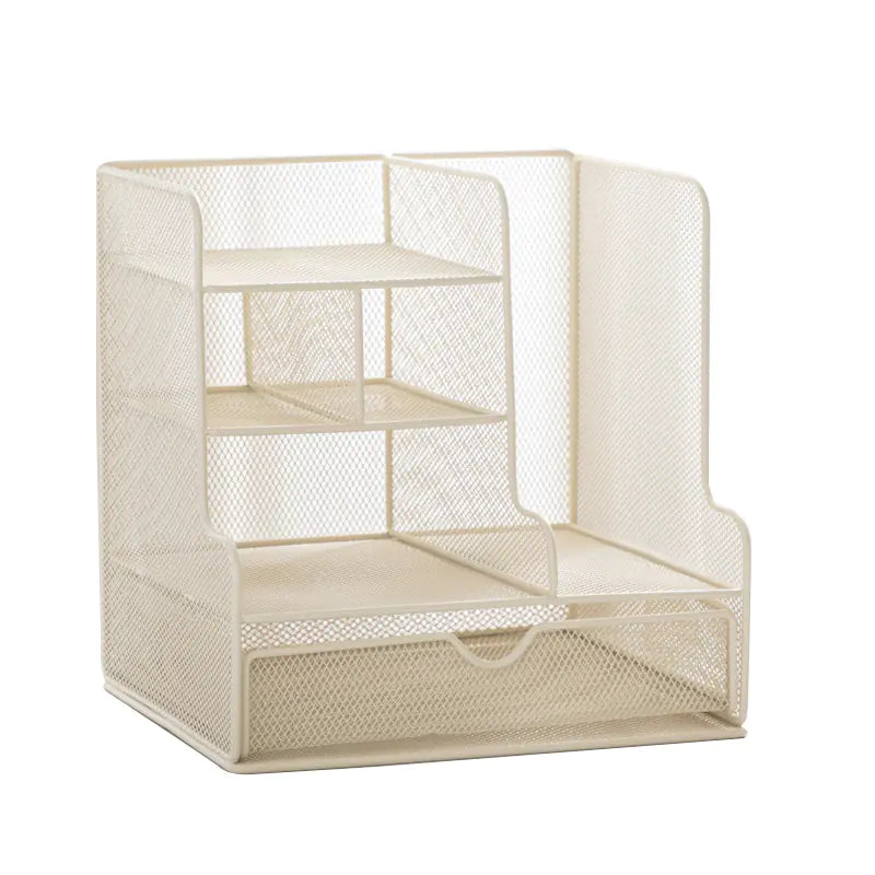 Organizador de Escritorio en Oro Rosa para Suministros de Oficina