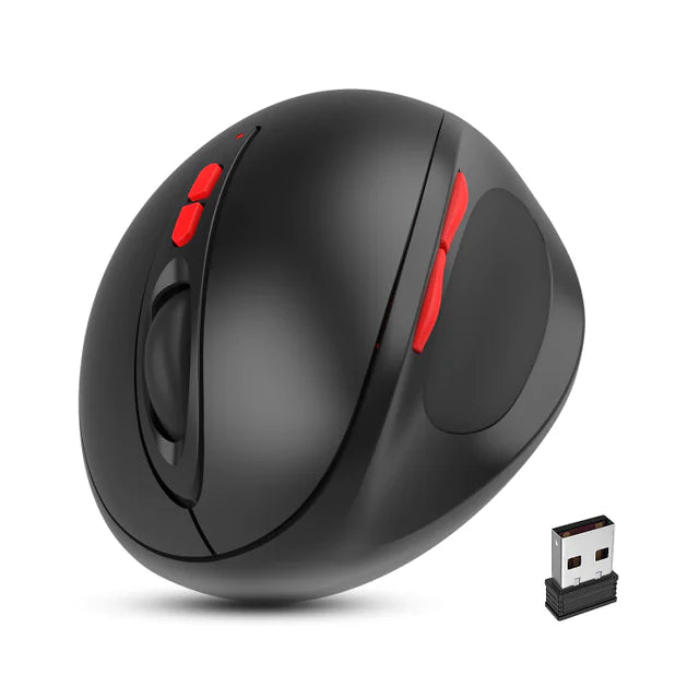 Ratón Vertical Inalámbrico Ergonómico 2.4G para Oficina y Juegos