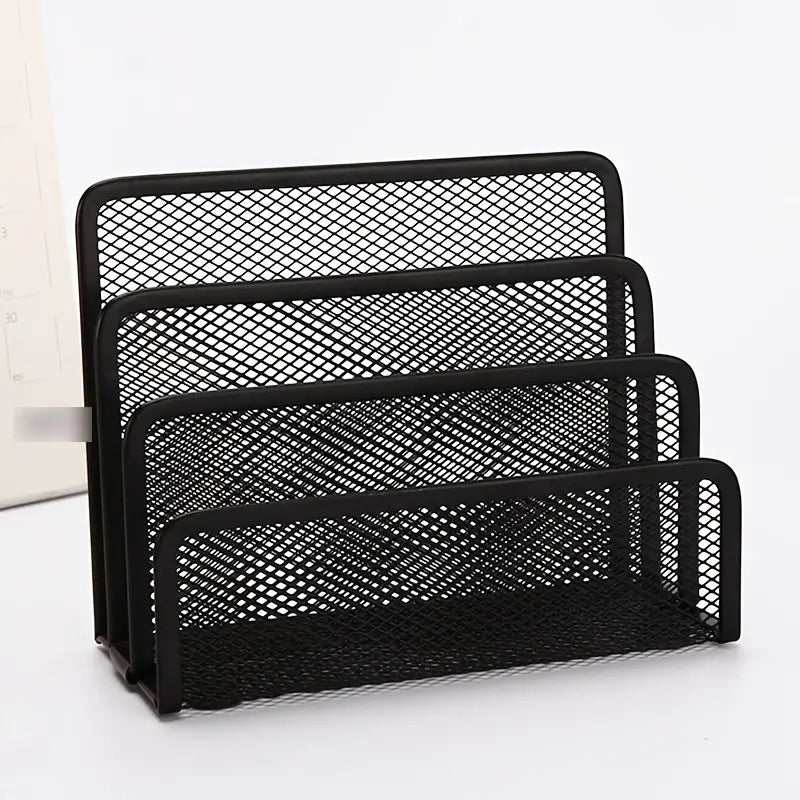 Estante Metálico de Rejilla para Cartas y Documentos, Combinable para Uso en Oficina